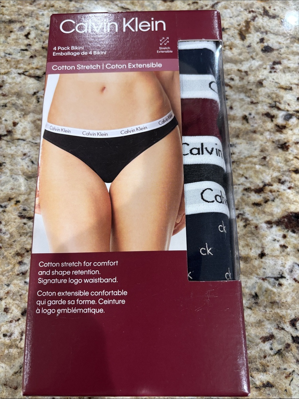 Womens size xs Calvin Klein cotton stretch 4 pack bikini